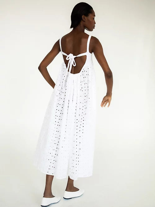 Carmen Knit- Broderie Maxi  dress